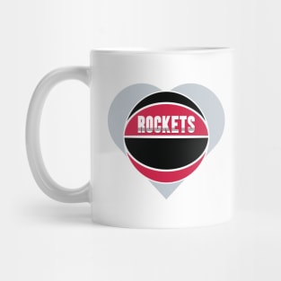 Heart Shaped Houston Rockets Basketball Mug